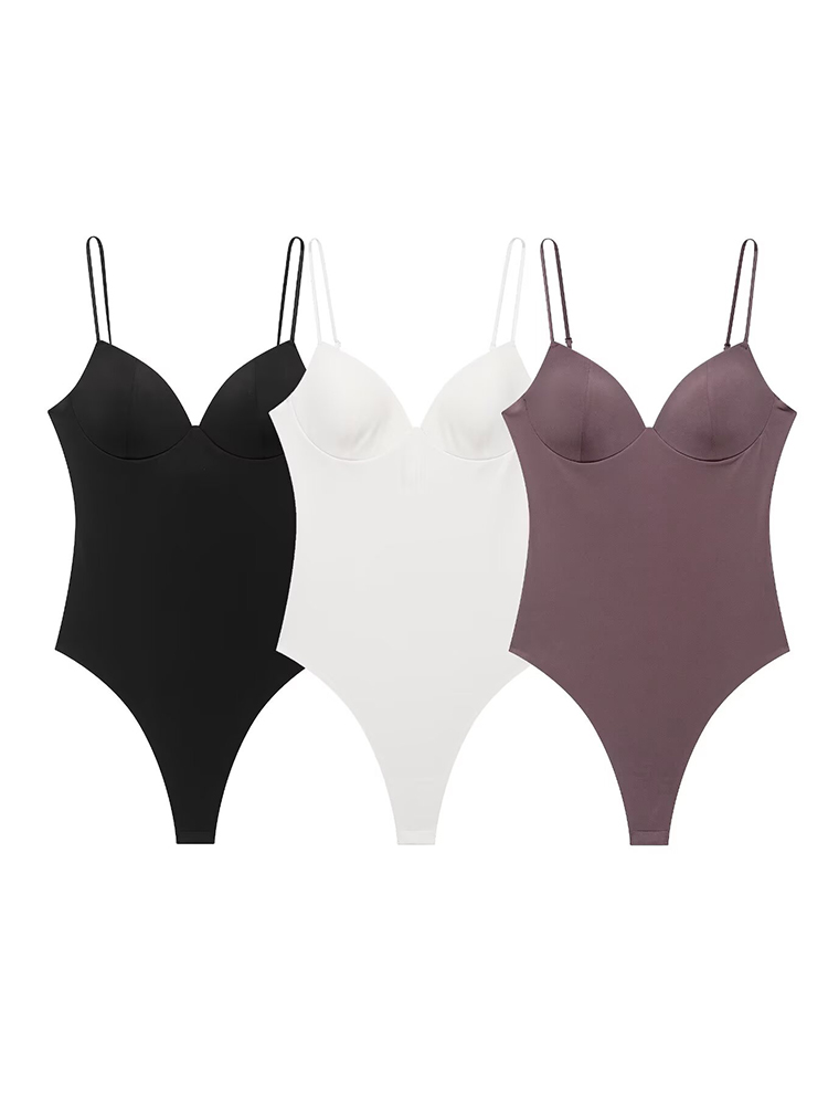 Shapewear Bodysuit Firm - TFMLN Zomer Dames Bodysuit Sweetheart Hals
