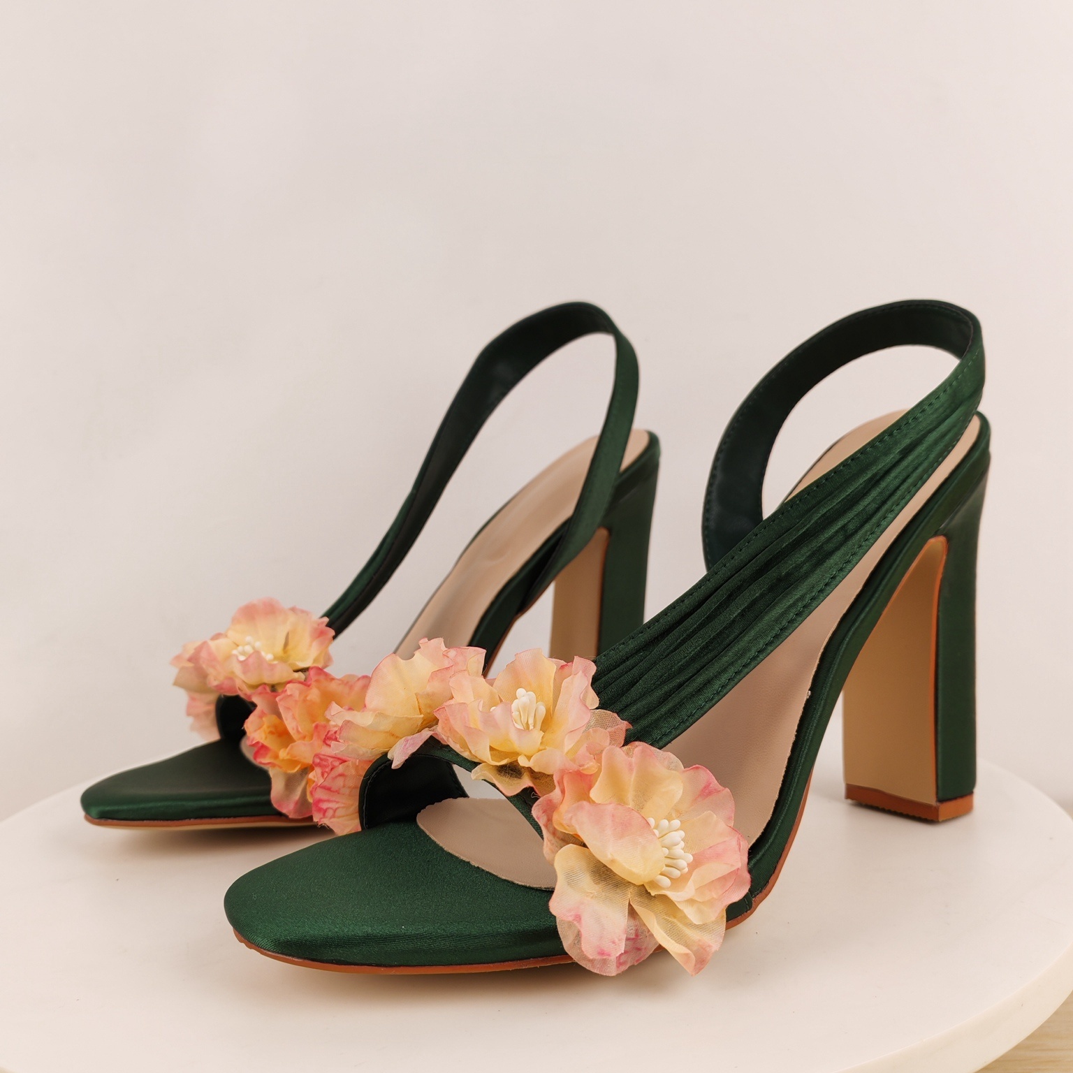 Blokhakken Slingback Bloemen S - Slip Dress Satin recensie en prijs