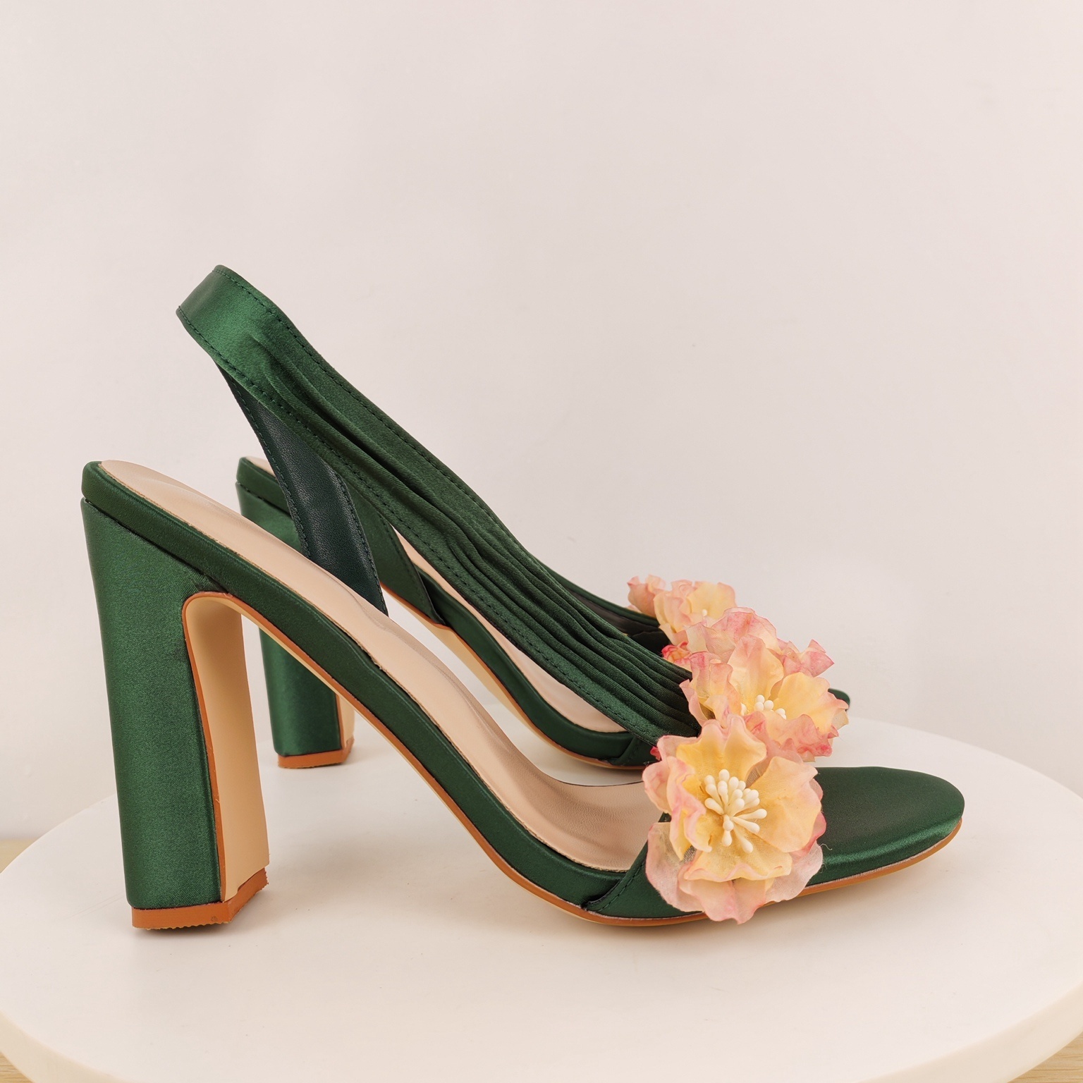Blokhakken Slingback Bloemen S - Slip Dress Satin recensie en prijs
